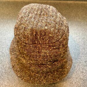 Vintage Brown Irish Tweed M Bucket Walking Hat Fedora Wool Made In Ireland